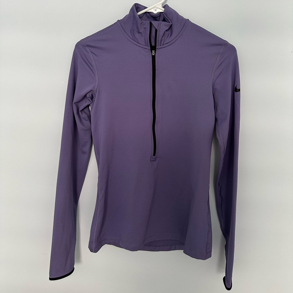 Purple Nike Pro 1/2 Zip Size S